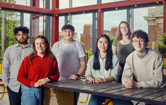 Image of your Student Officers on the Union Bar terrace